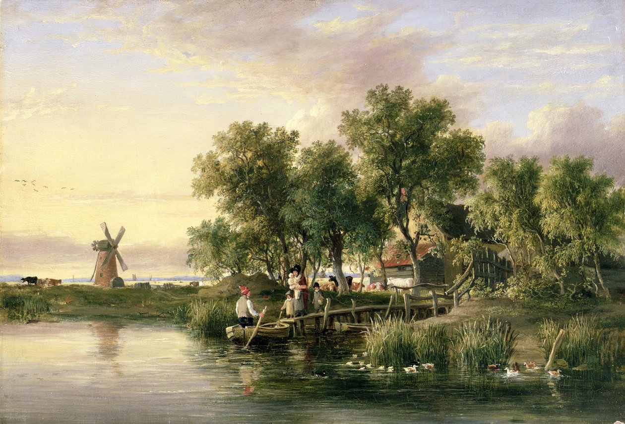 Sluncem zalitá krajina řeky Norfolk od James Stark