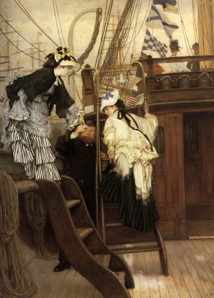Nástup na jachtu od James Jacques Joseph Tissot