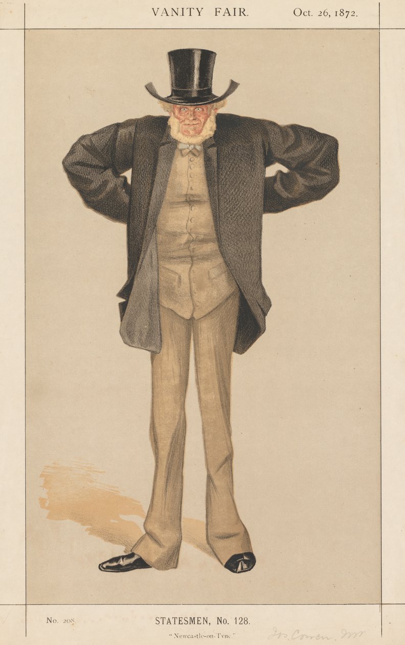Vanity Fair: Statesman, č. 128 "Newcastle-on-Tyne" od James Tissot