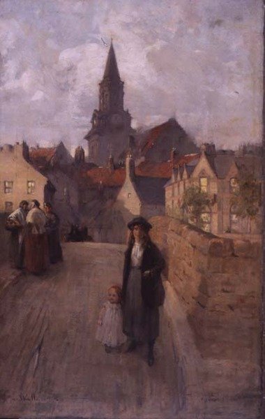 Old Bridge, Berwick (olej na plátně) od James Wallace