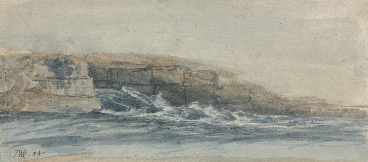 Sea Breaking na Stony Cliffs vlevo od James Ward
