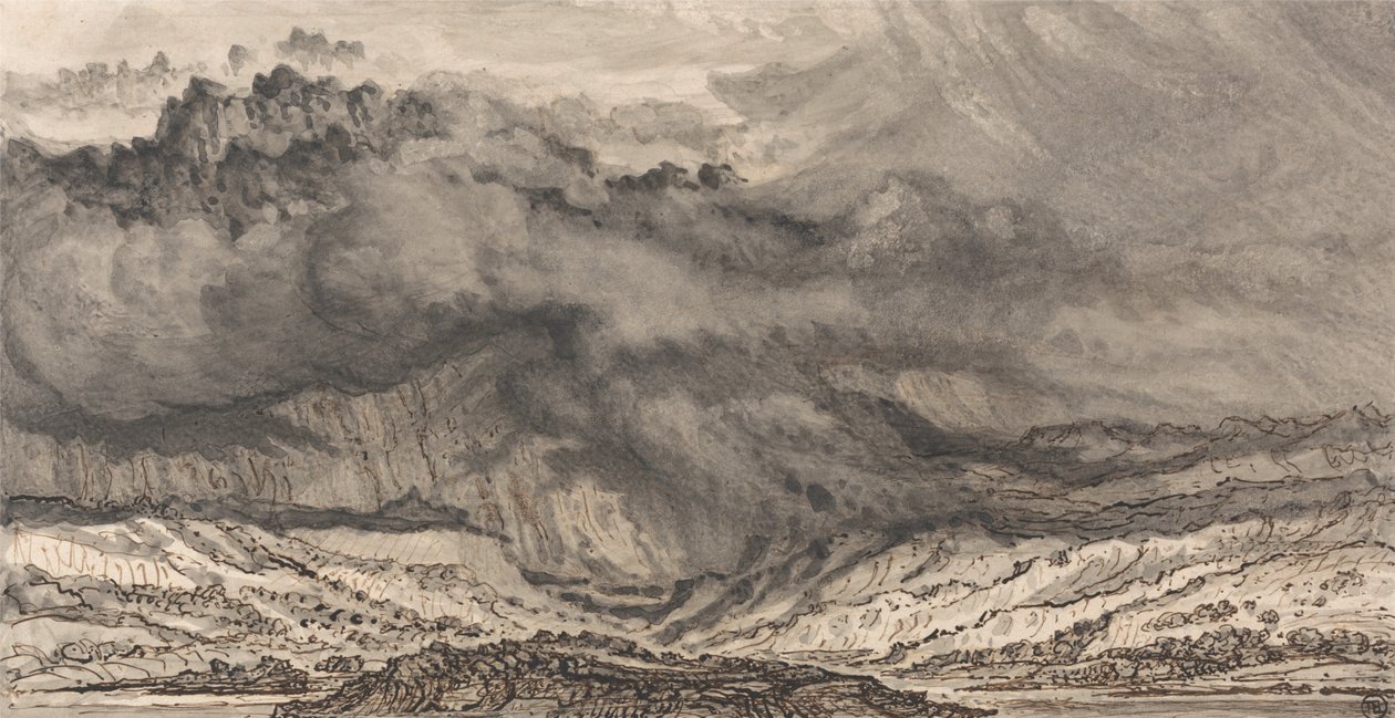 Snowdon, blížící se bouře od James Ward