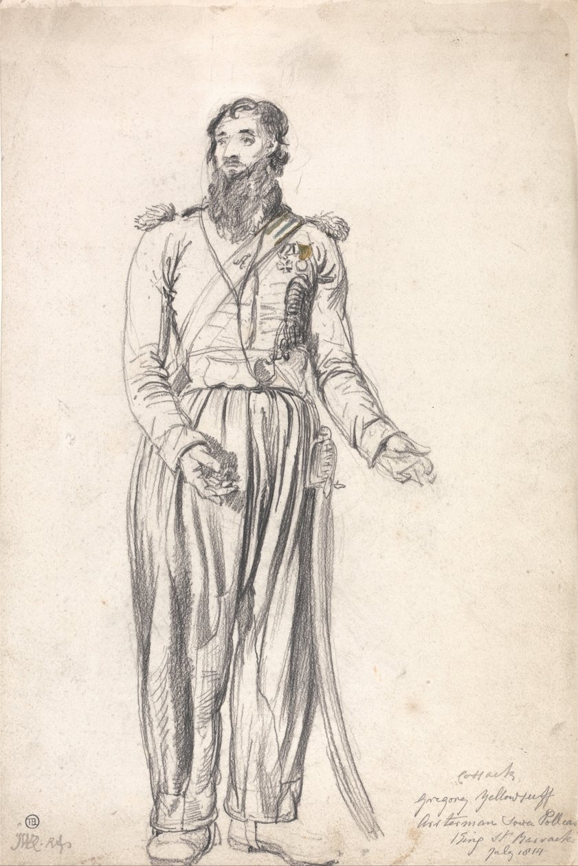 Kozák, Gregory Yelloserf, červenec 1814 od James Ward