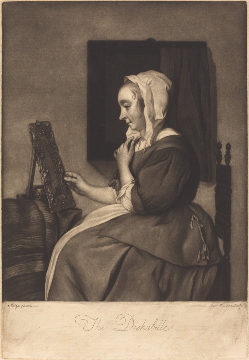 Deshabille od James Watson after Gabriel Metsu