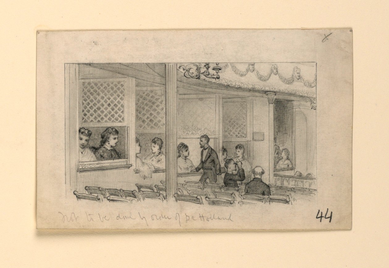 Interiér divadla od James Wells Champney