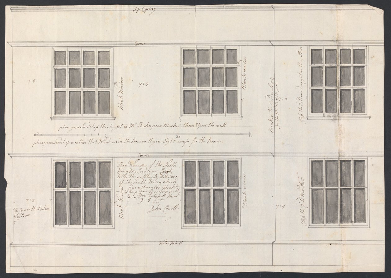 Cobham Hall, Kent: Design pro Windows od James Wyatt