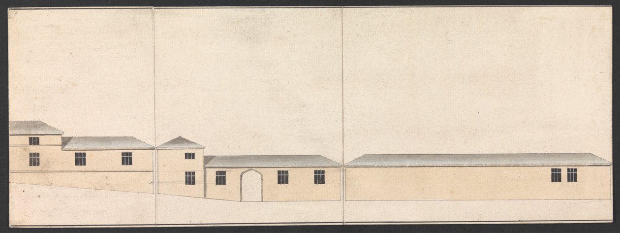 Cobham Hall, Kent: Elevace stájí od James Wyatt