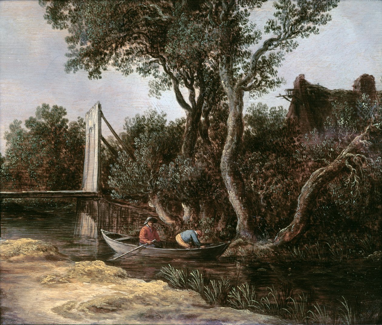 Krajina s mostem, c.1628 od Jan Josephsz van Goyen