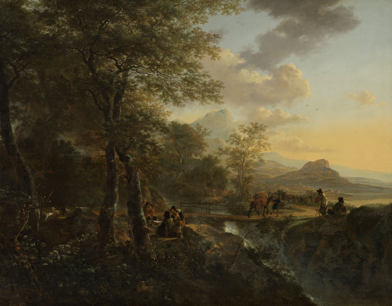 Italská krajina s kreslířem, kolem 1650-52 od Jan Dirksz Both