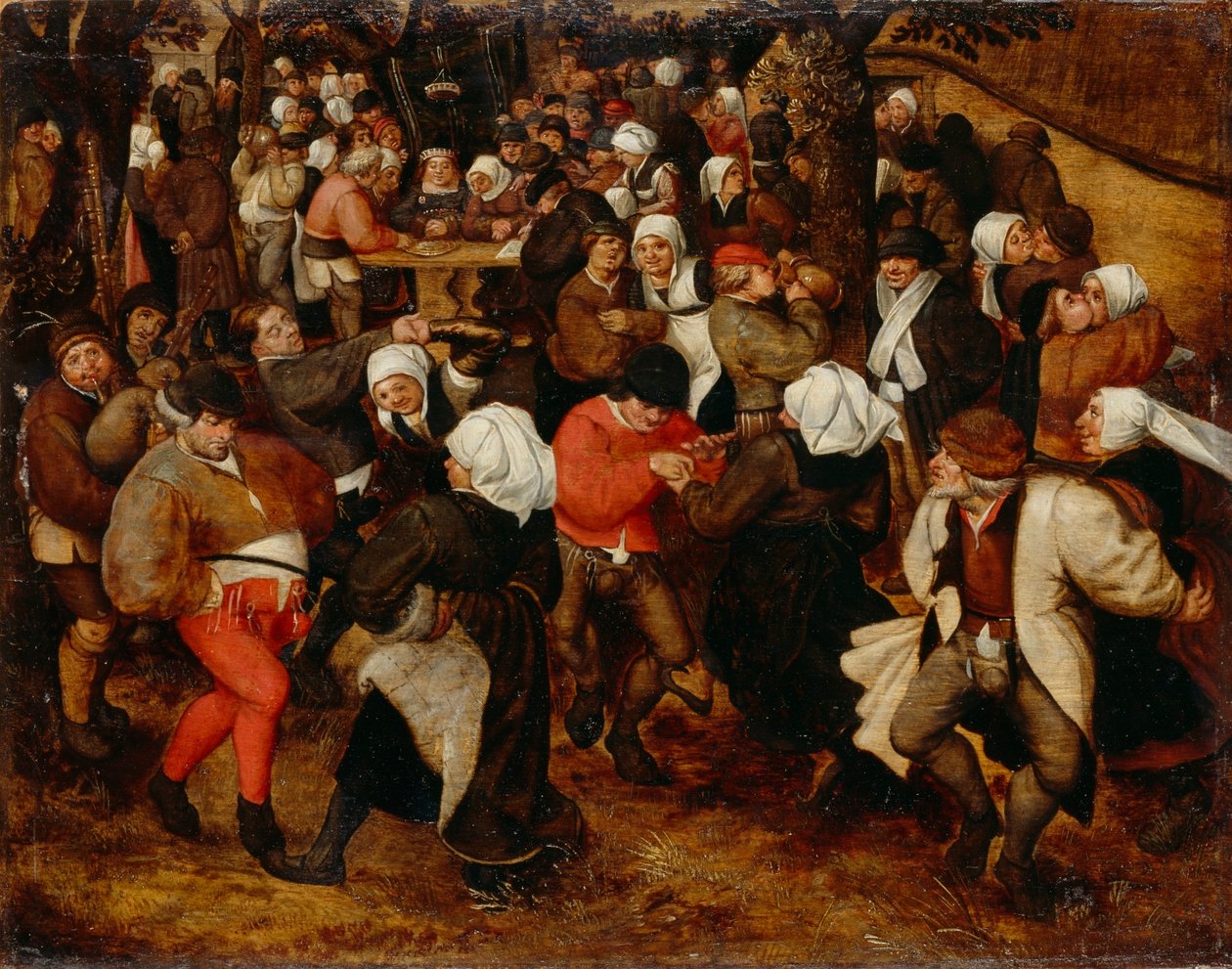 Farmářská svatba pod širým nebem od Jan the Elder Brueghel