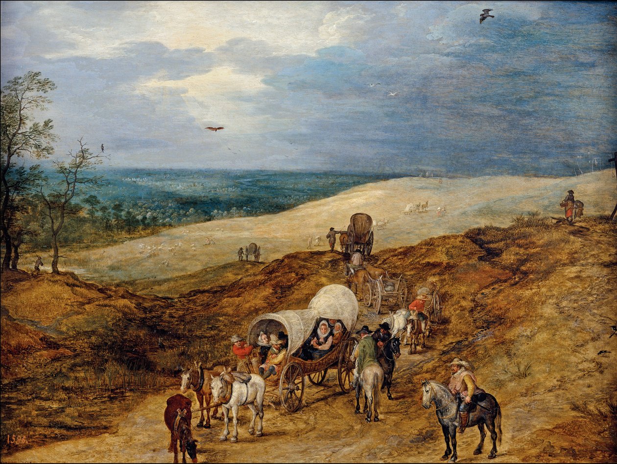 Krajina s auty od Jan the Elder Brueghel