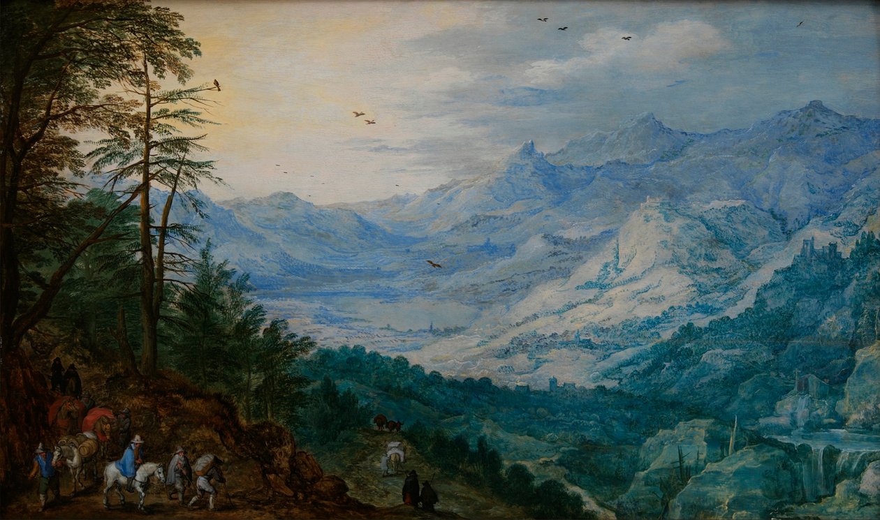 Skalnatá krajina od Jan the Elder Brueghel