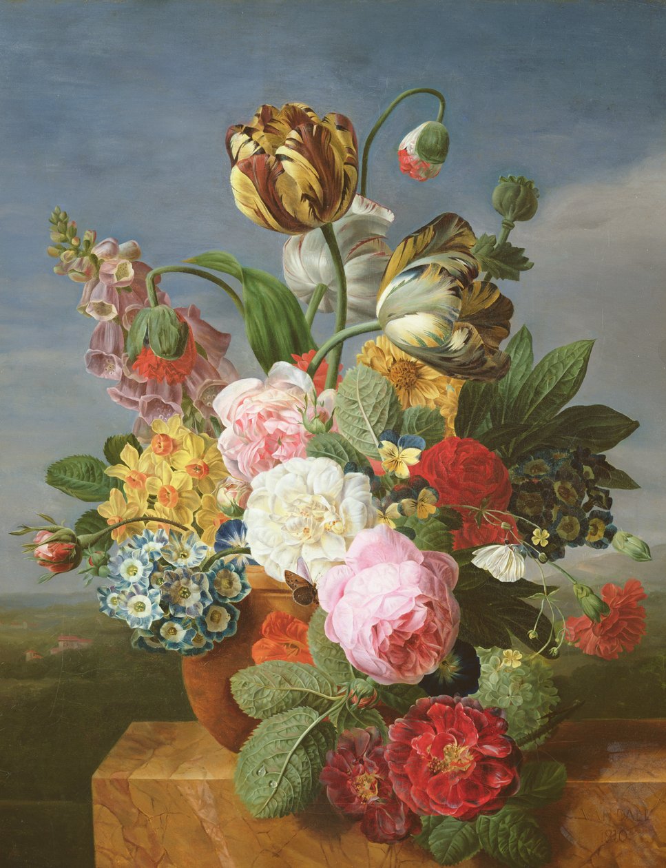 Kytice ve váze od Jan Frans van Dael