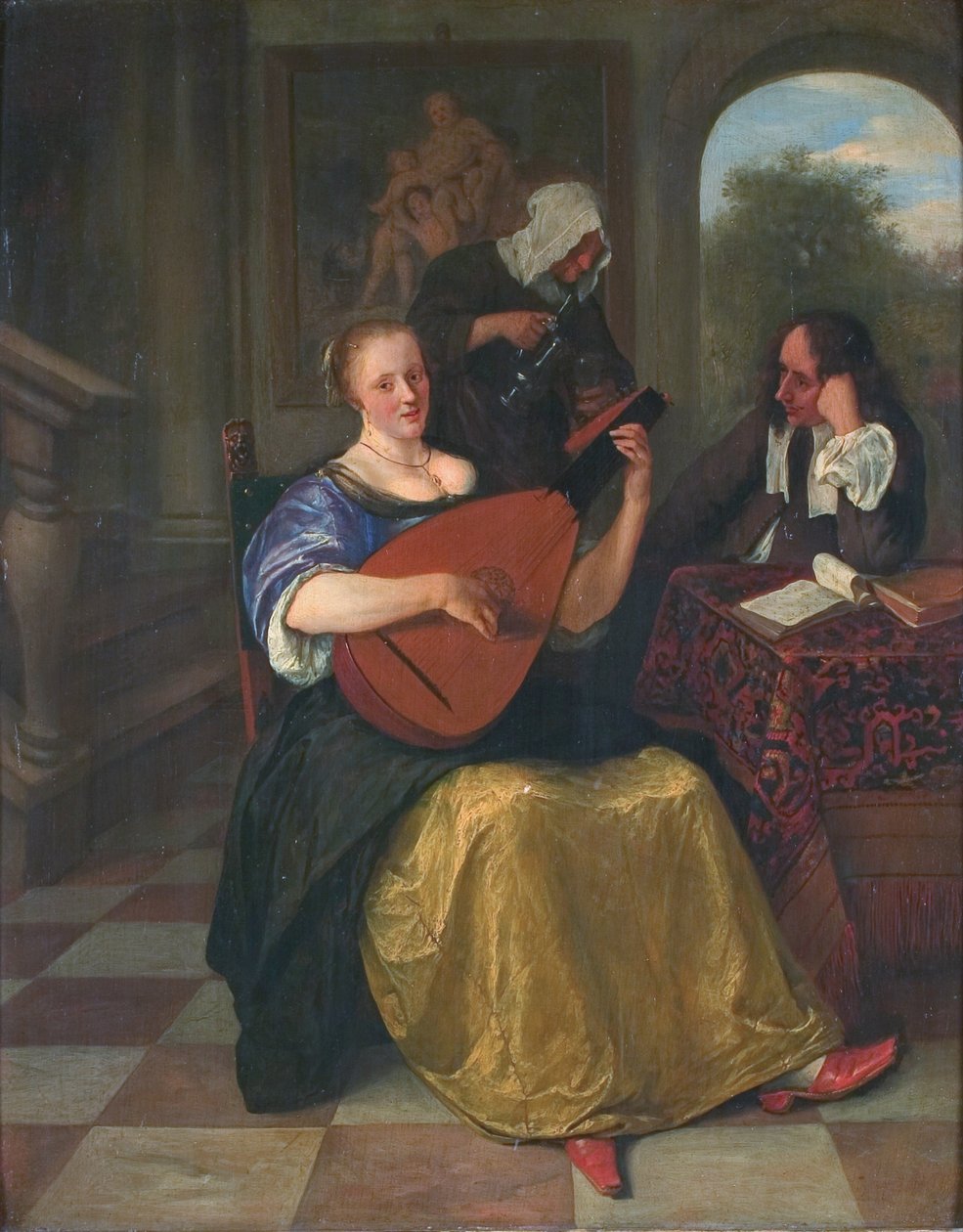 hráč na loutnu od Jan Havickszoon Steen