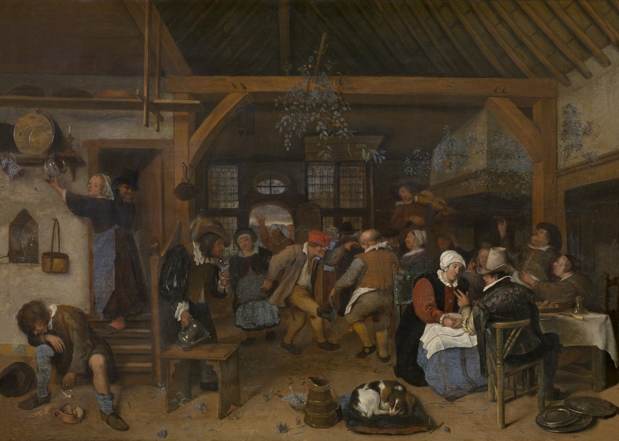 svatební hostina od Jan Havickszoon Steen
