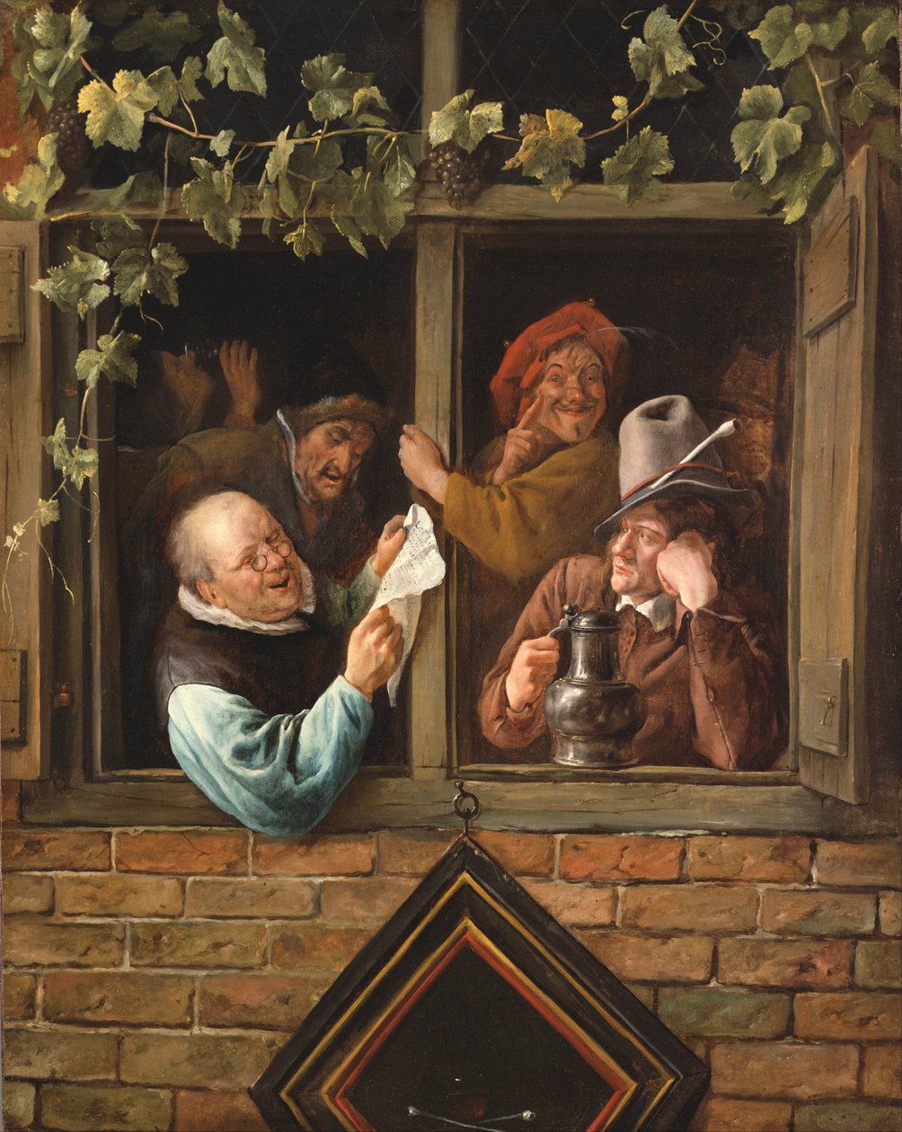 Rétorici u okna od Jan Havickszoon Steen