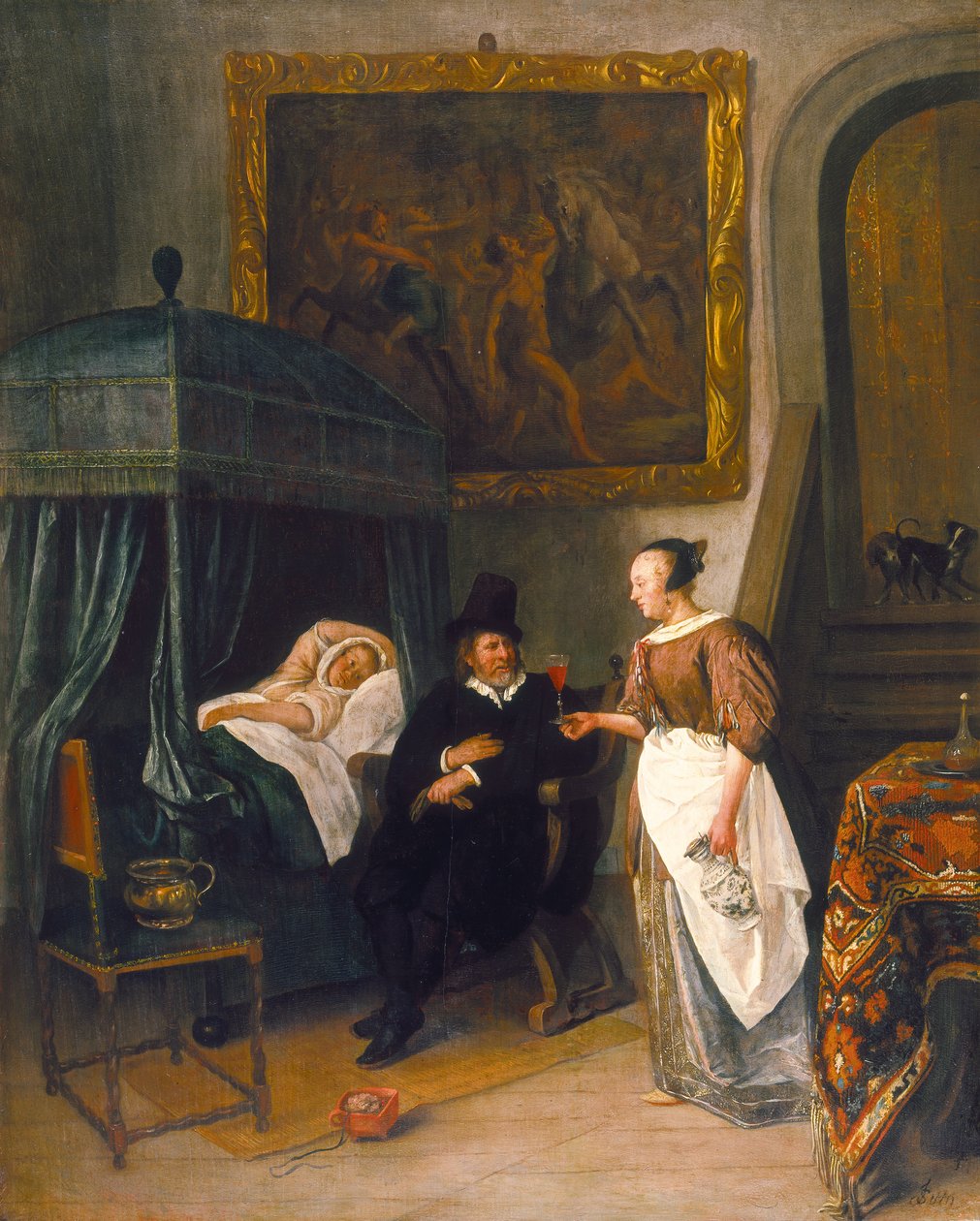 Návštěva lékařů od Jan Havickszoon Steen