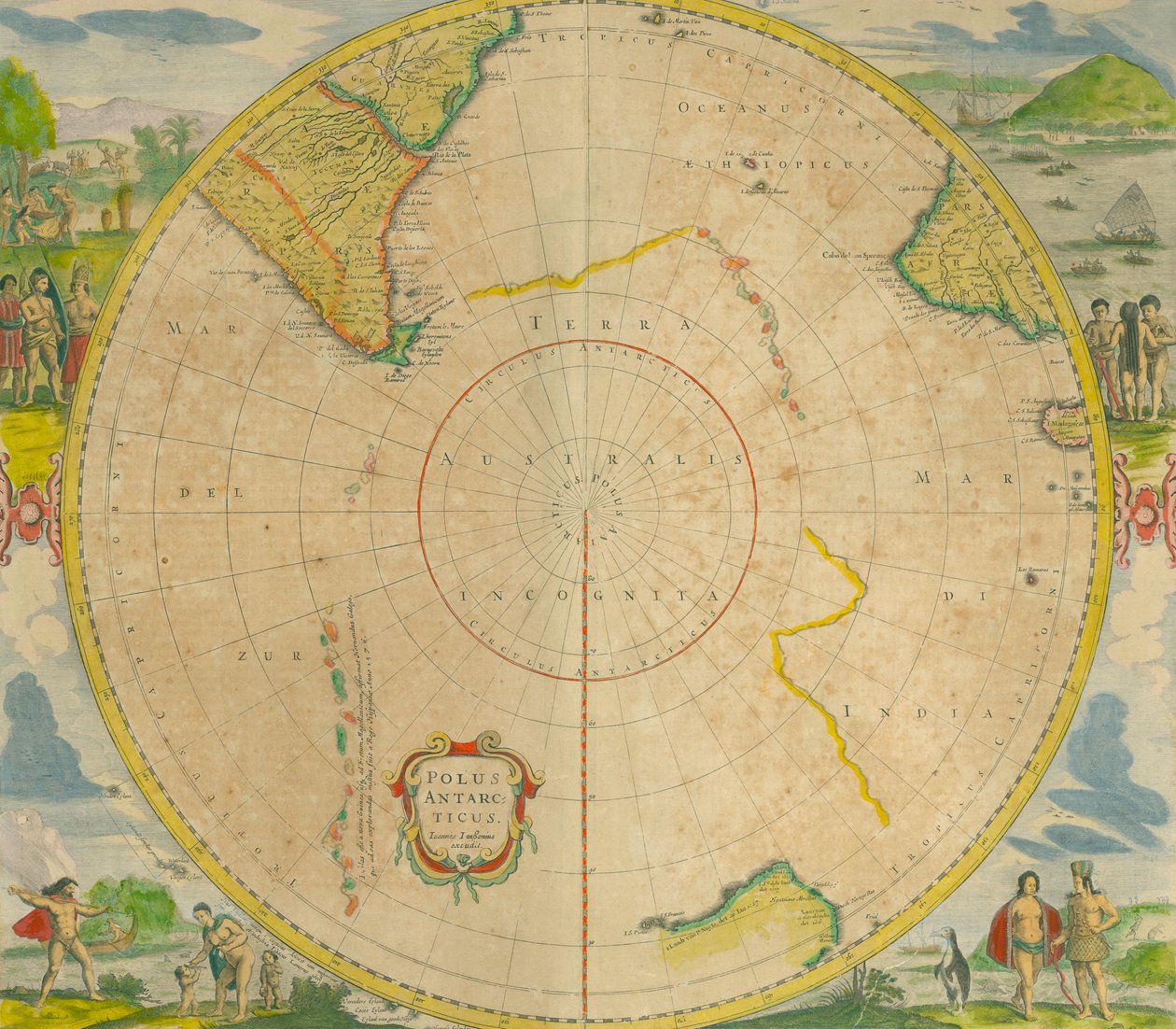 Polus Antarcticus, 1656 od Jan Janssonius
