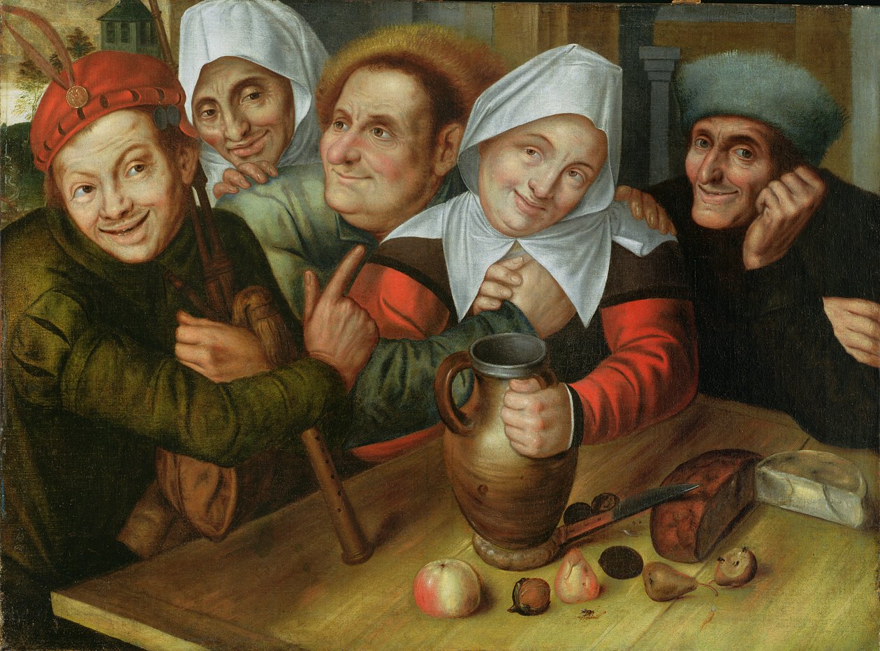 A Merry Company, kolem 1557 od Jan Massys or Metsys