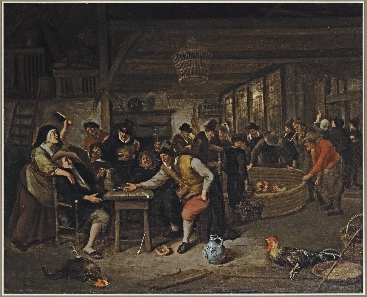 The Cock Fight od Jan Havickszoon Steen