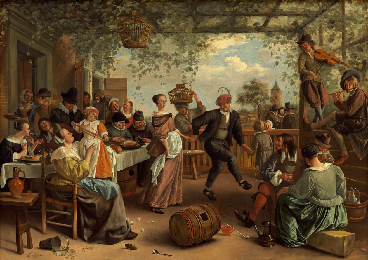 Tančící pár od Jan Havickszoon Steen