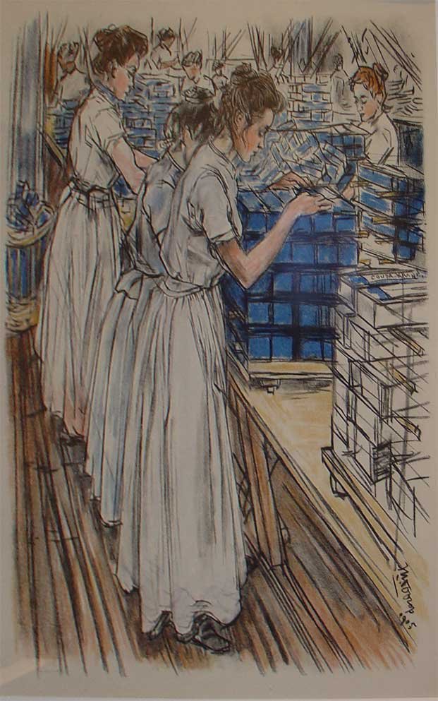 Továrny na svíčky Packers od Jan Toorop