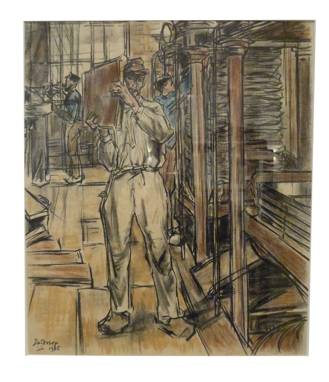 Perserij 1 z 12 litografií, které Toorop vyrobil o výrobě svíček od Jan Toorop