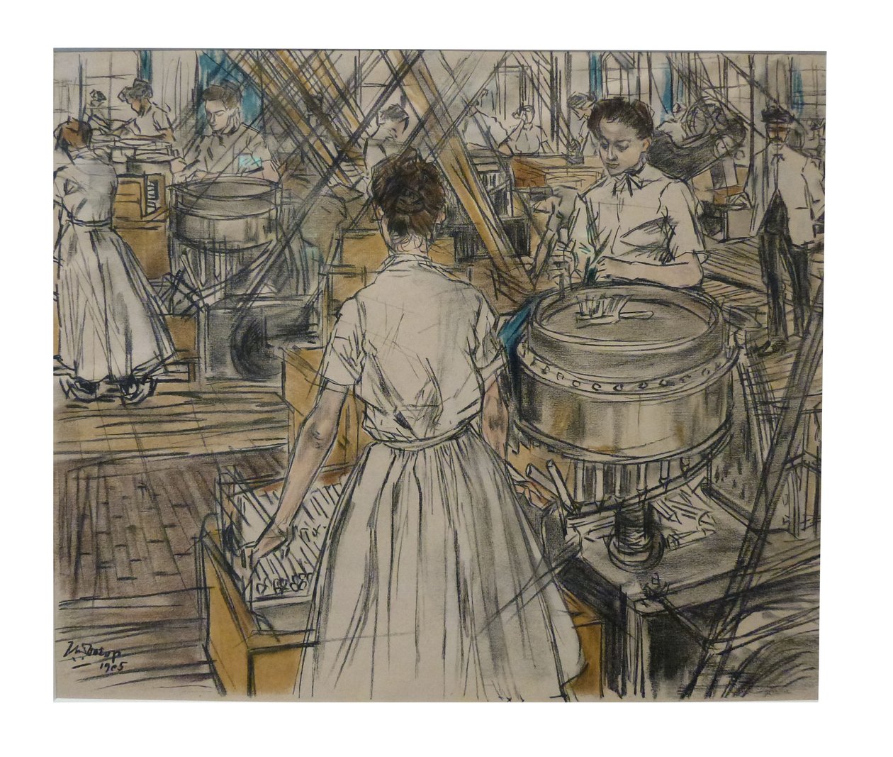 Rogneerkamer 1 z 12 litografií, které Toorop vyrobil o výrobě svíček od Jan Toorop
