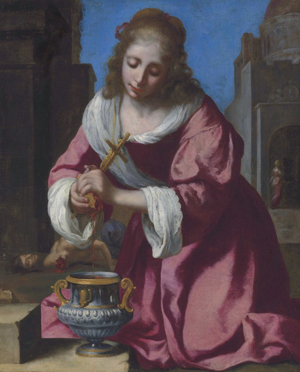 Svatý Praxedis od Jan Vermeer van Delft