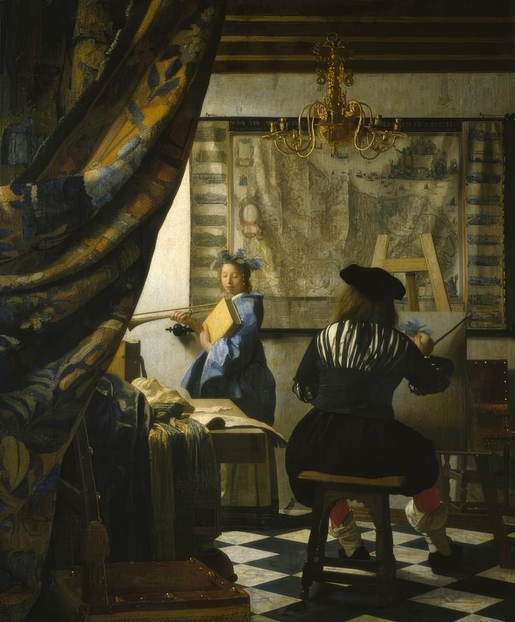 Umění malby od Jan Vermeer van Delft