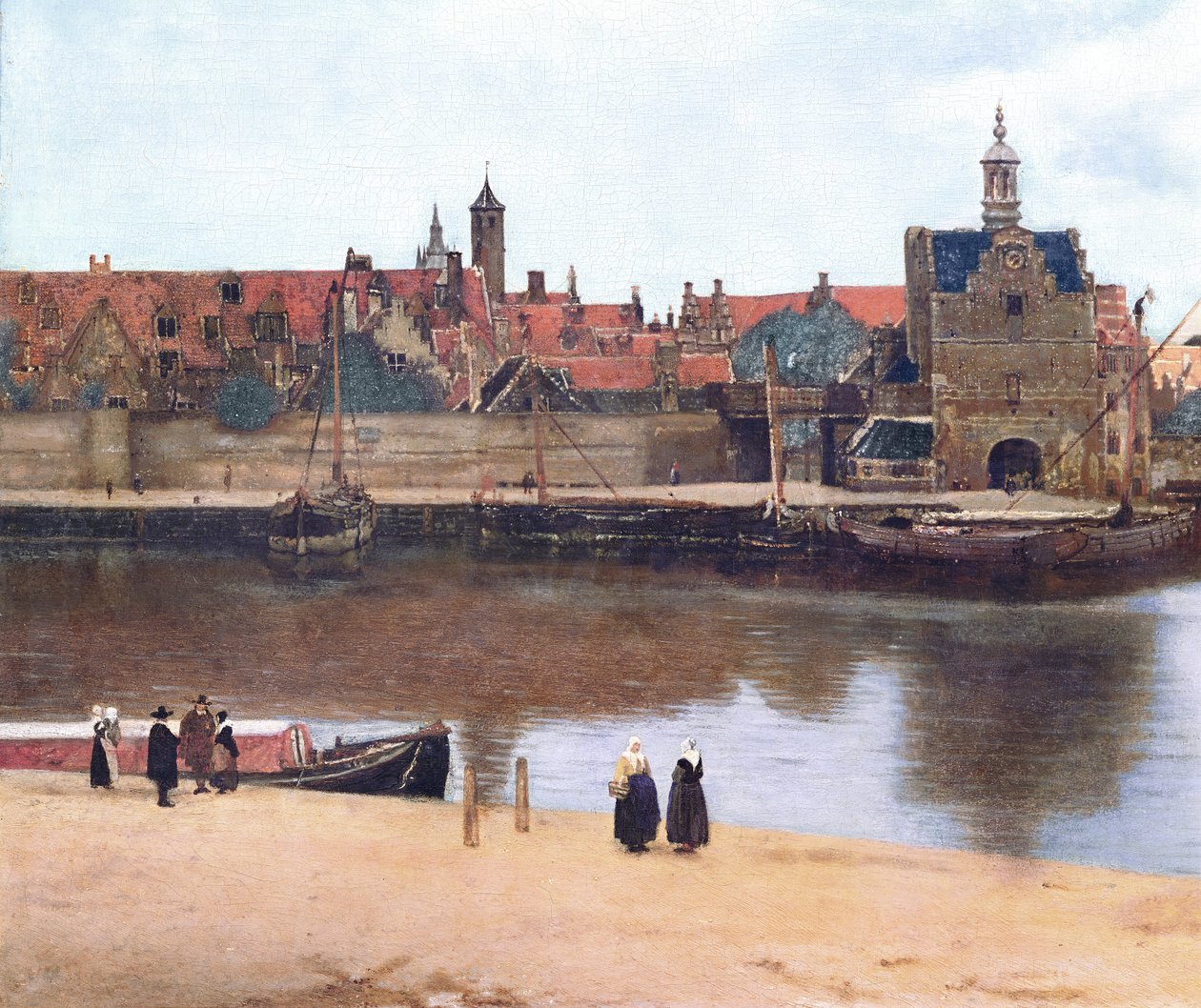 Pohled na Delft, kolem 1660-61 (detail 1109252) od Jan Vermeer van Delft