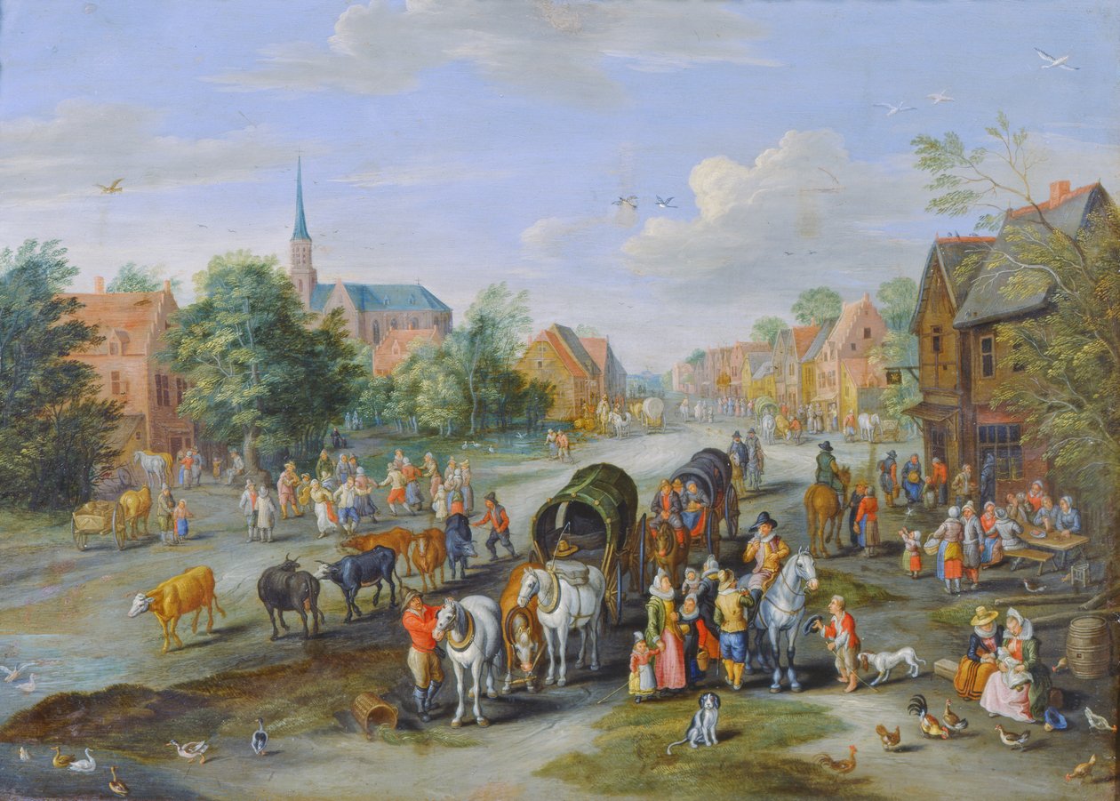 Flemish Fete (olej na mědi) od Jan the Elder Brueghel