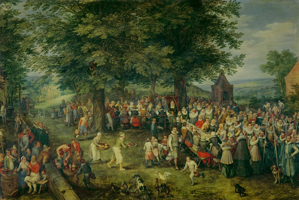 Svatební hostina od Jan the Elder Brueghel