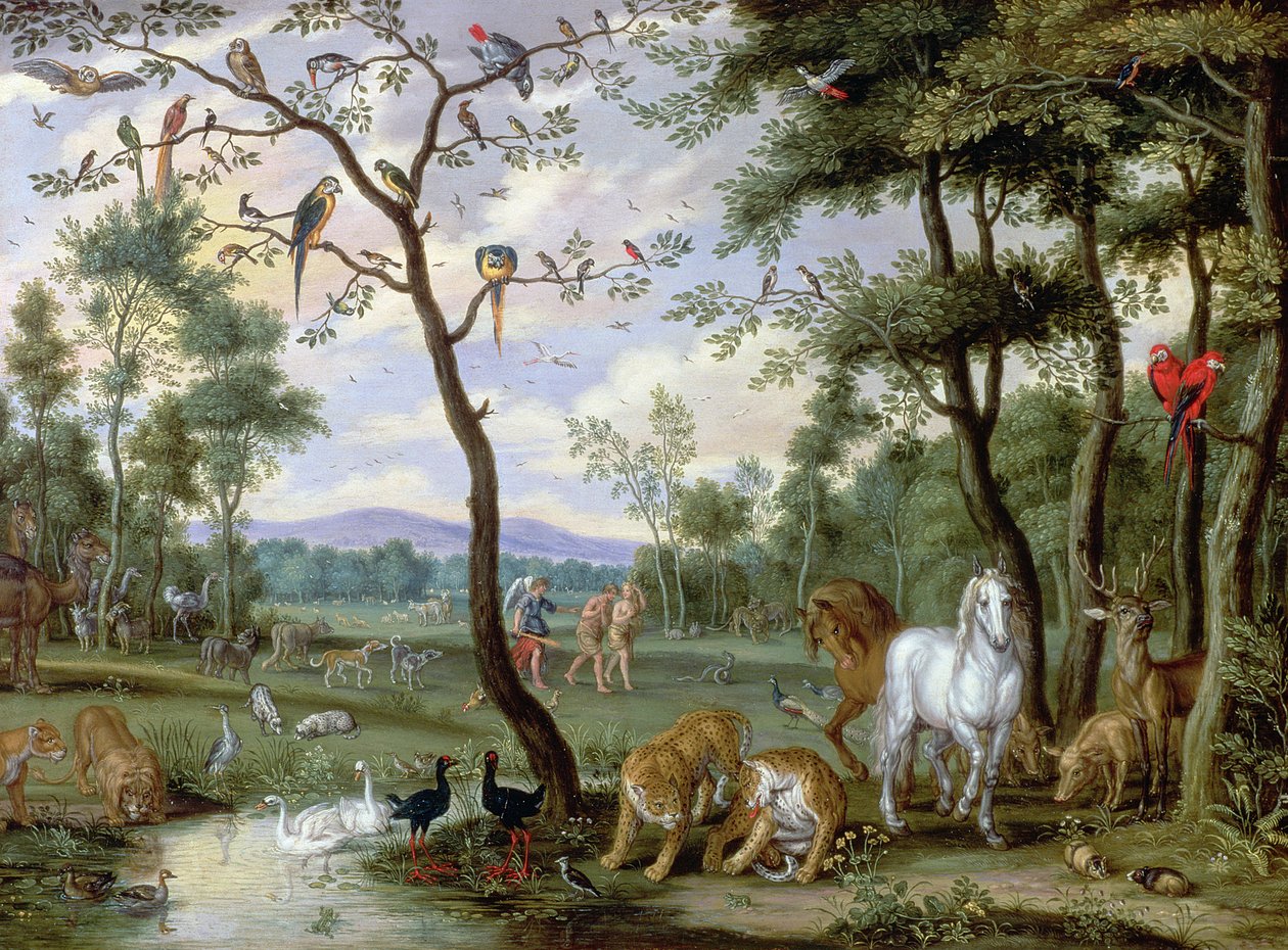 Pozemský ráj (panel) od Jan Brueghel the Younger
