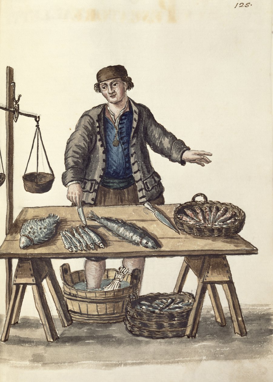 Rybář, benátský (rukopis) od Jan van Grevenbroeck