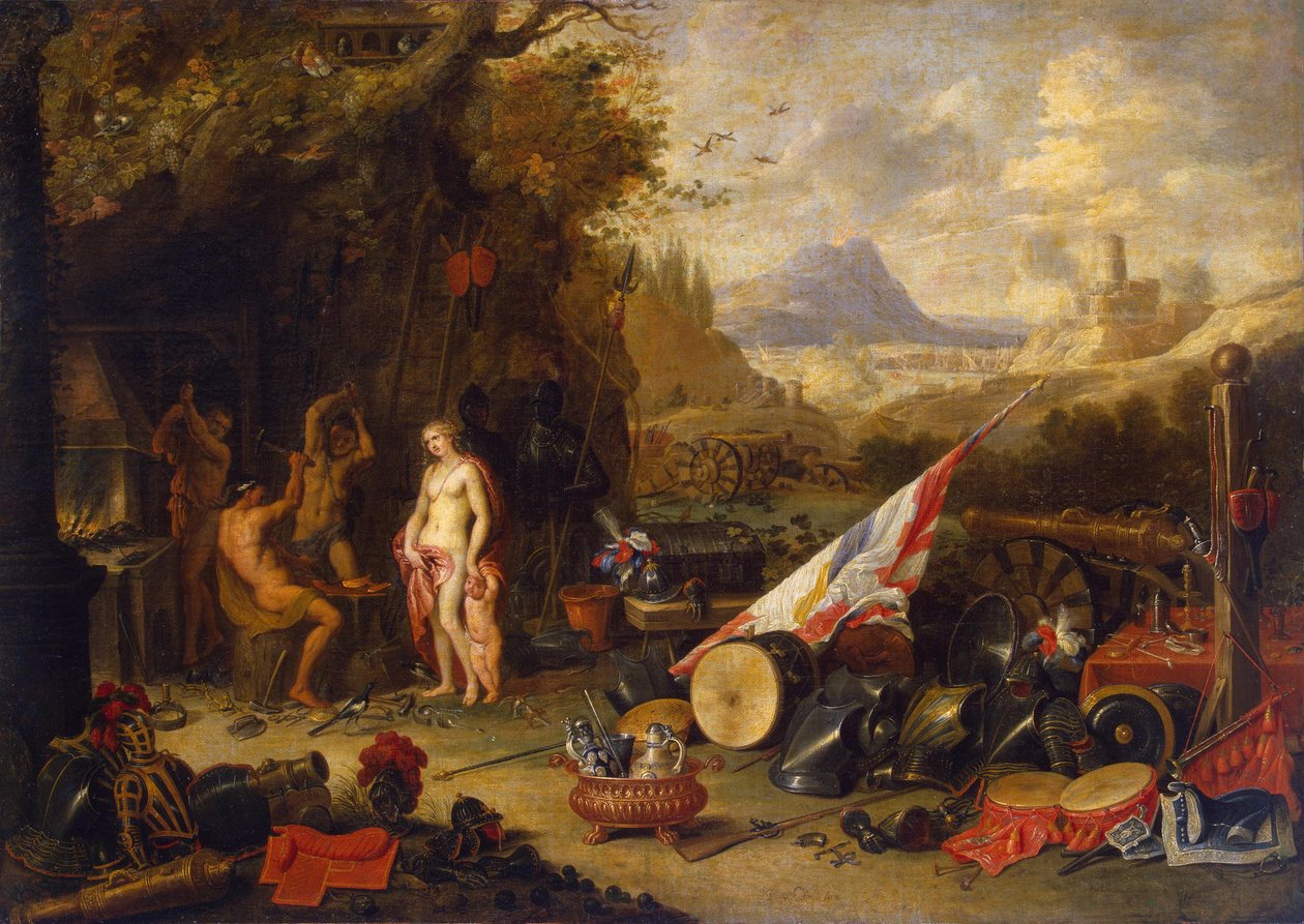 Venuše ve vulkánské kovárně od Jan van Kessel the Elder