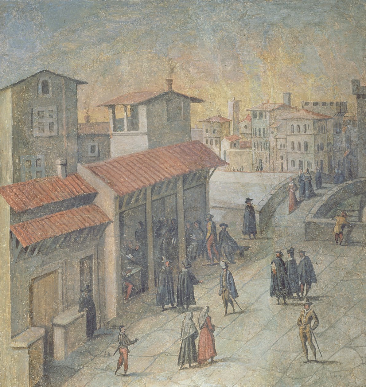 Most do Santa Trinita, Florencie, 1555 od Jan van der Straet
