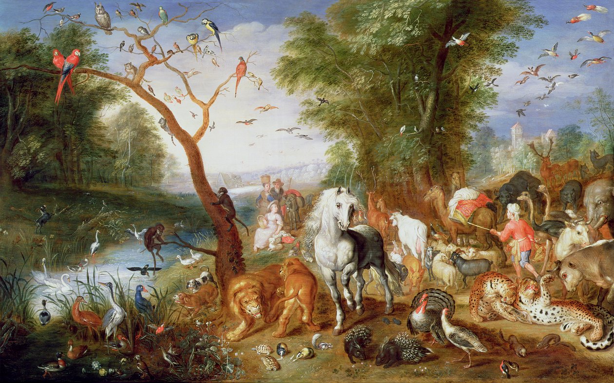 Zvířata vstupující do Noemovy archy (panel) od Jan van the Younger Kessel