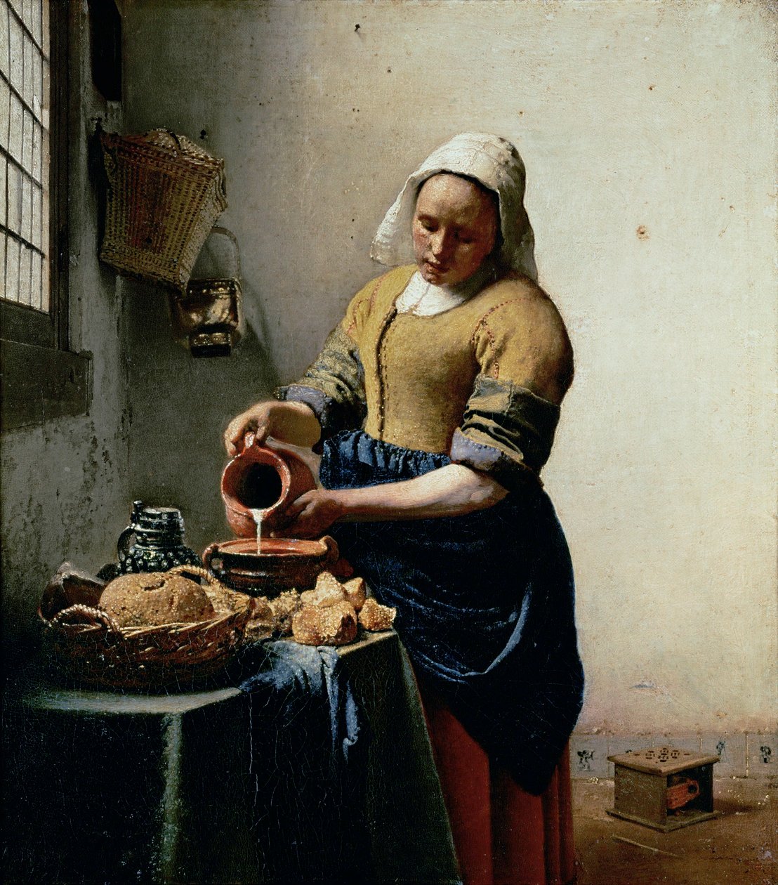 Mlékařka ... (malba na plátně) od Jan (1632 75) Vermeer