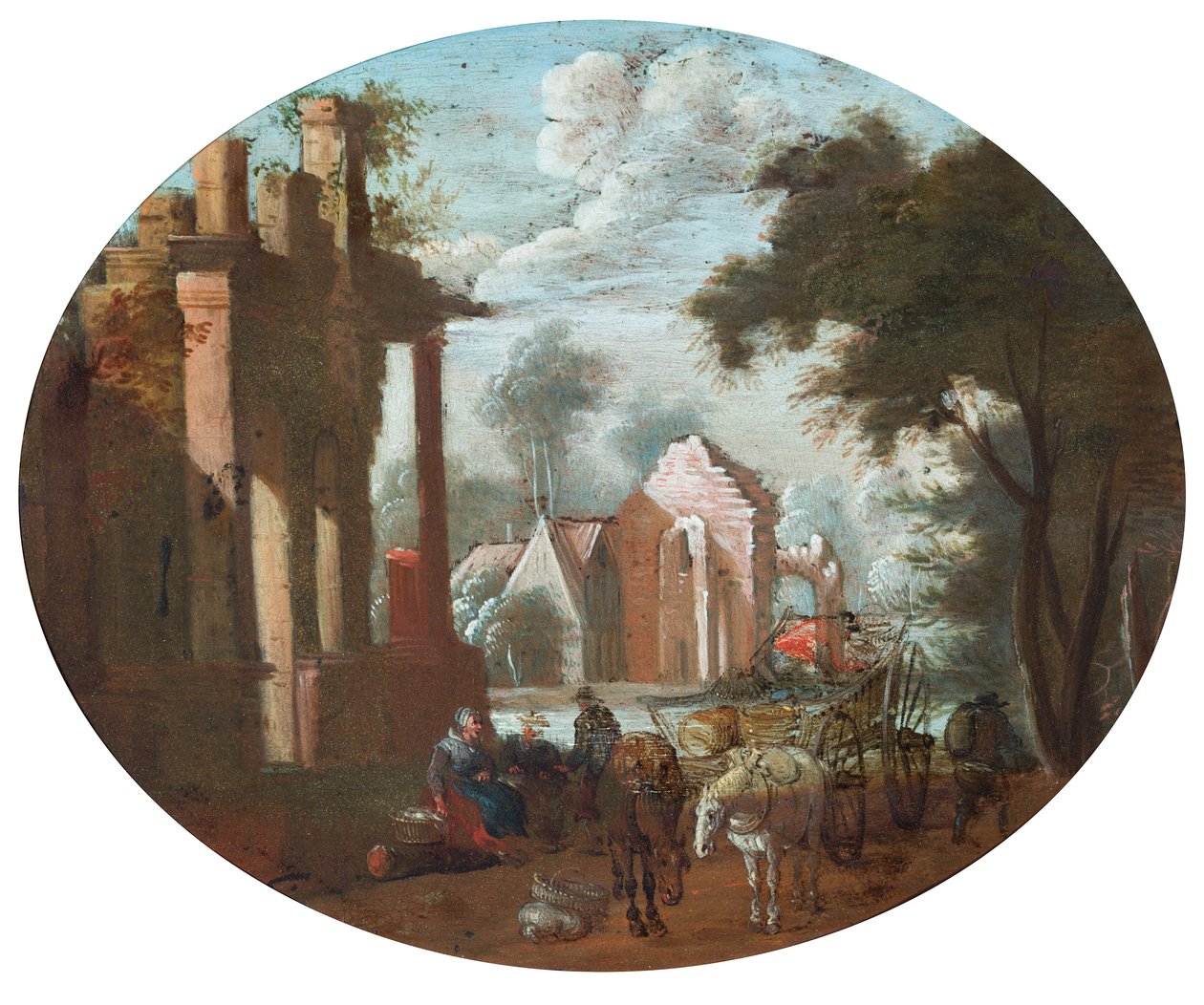 Zřícenina hradu od Jan (follower of) Brueghel