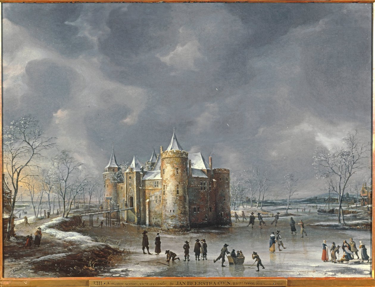 Hrad Muiden v zimě od Jan Abrahamsz. Beerstraten