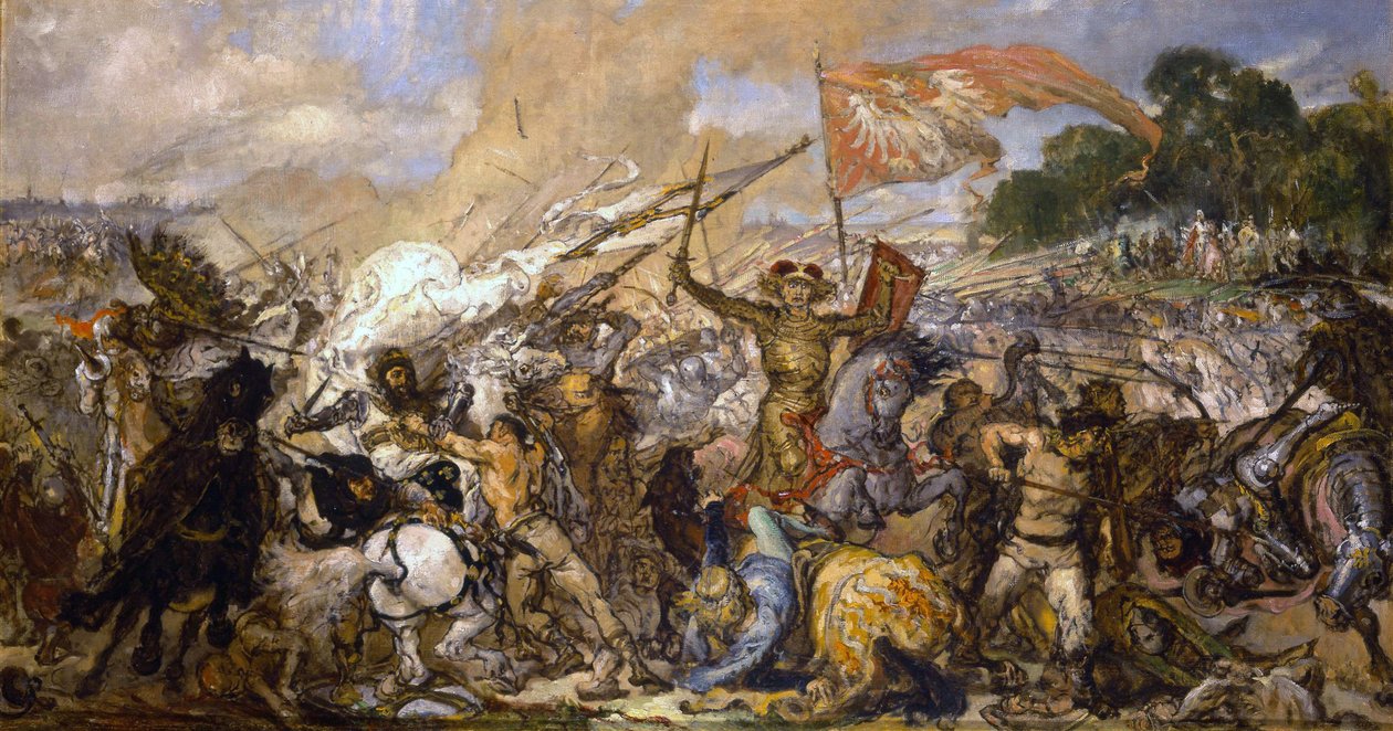 Náčrt Bitva u Grunwaldu od Jan Alojzy Matejko