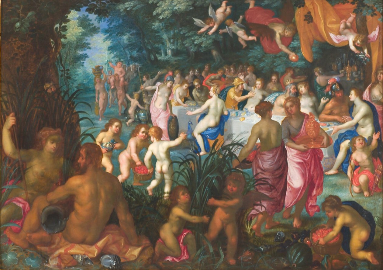 Manželství Pelea a Thetis od Jan Brueghel d.Æ.