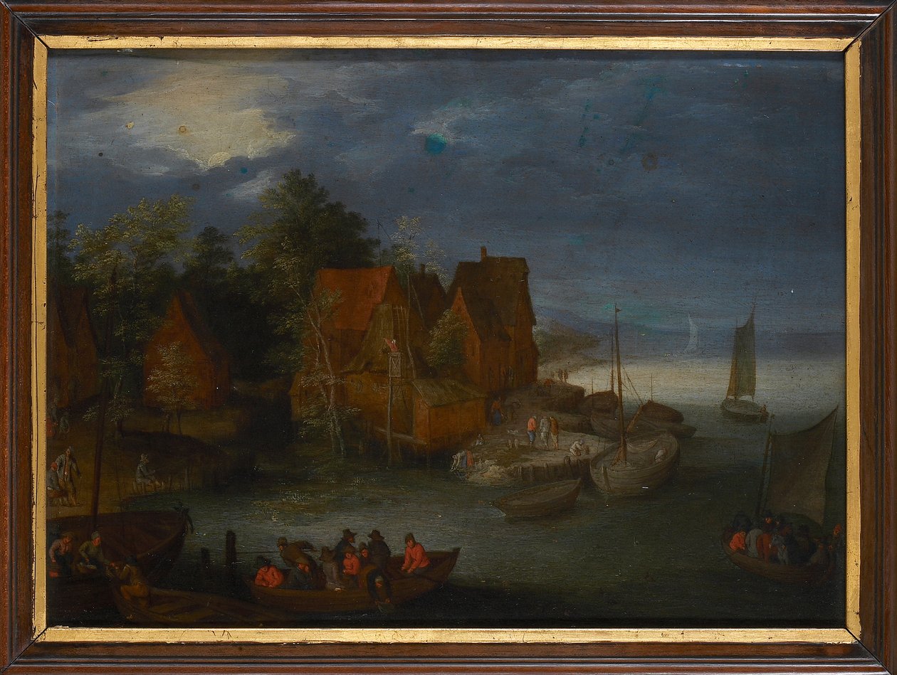Vesnice u řeky. od Jan Brueghel the Elder
