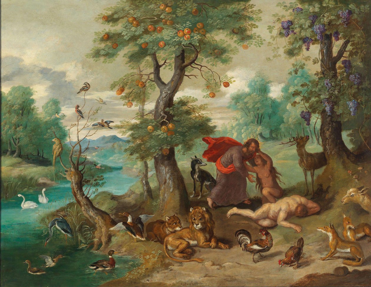 Stvoření Evy. od Jan Brueghel the Younger