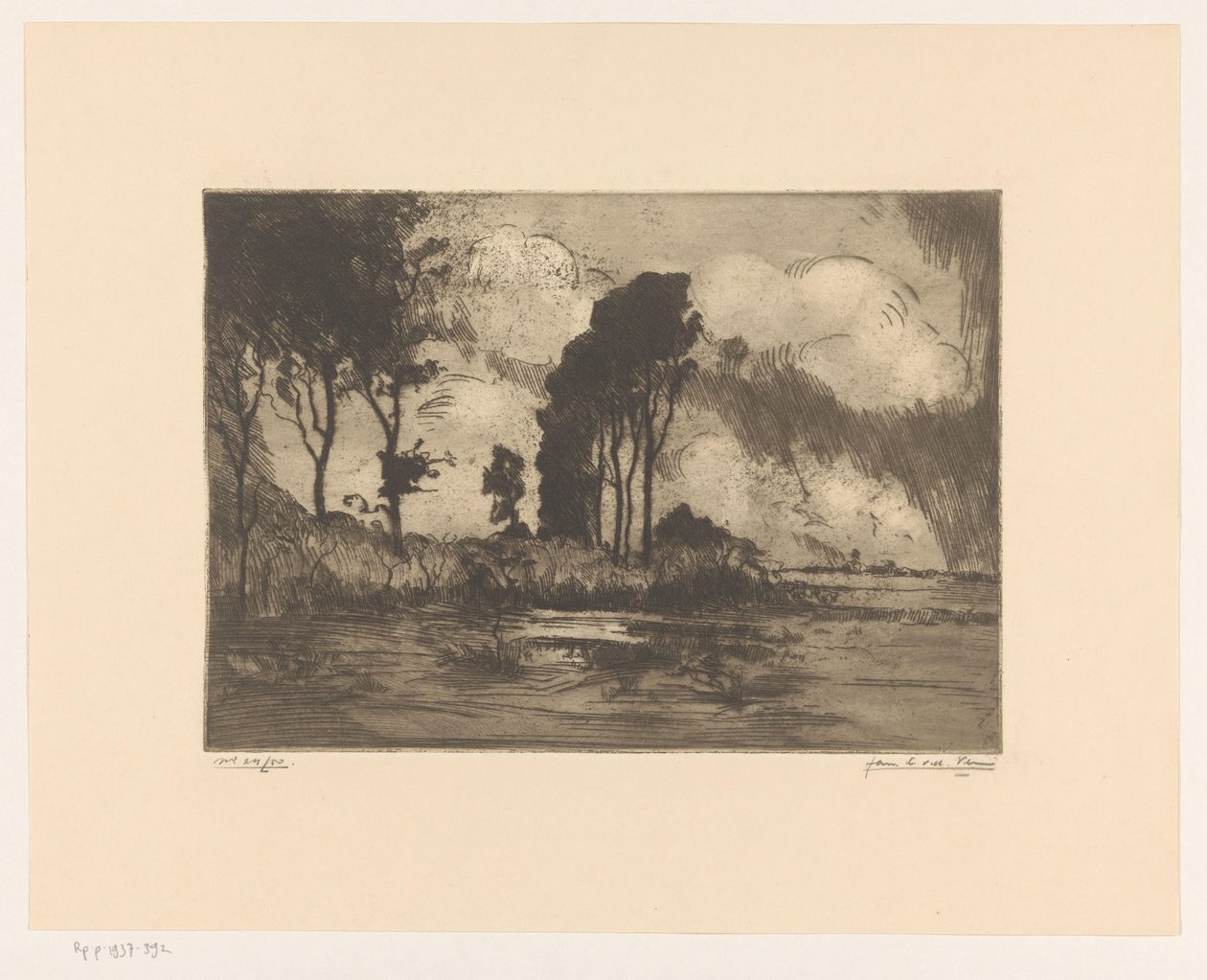 Krajina od Jan C. van der Ven (signed by artist)
