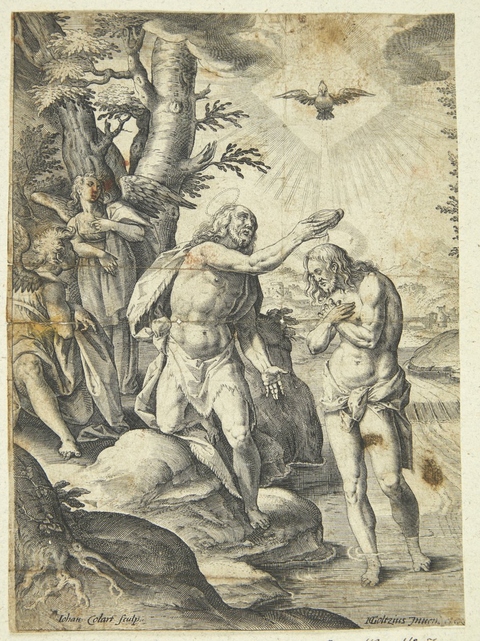 Křest Kristův od Jan Collaert II