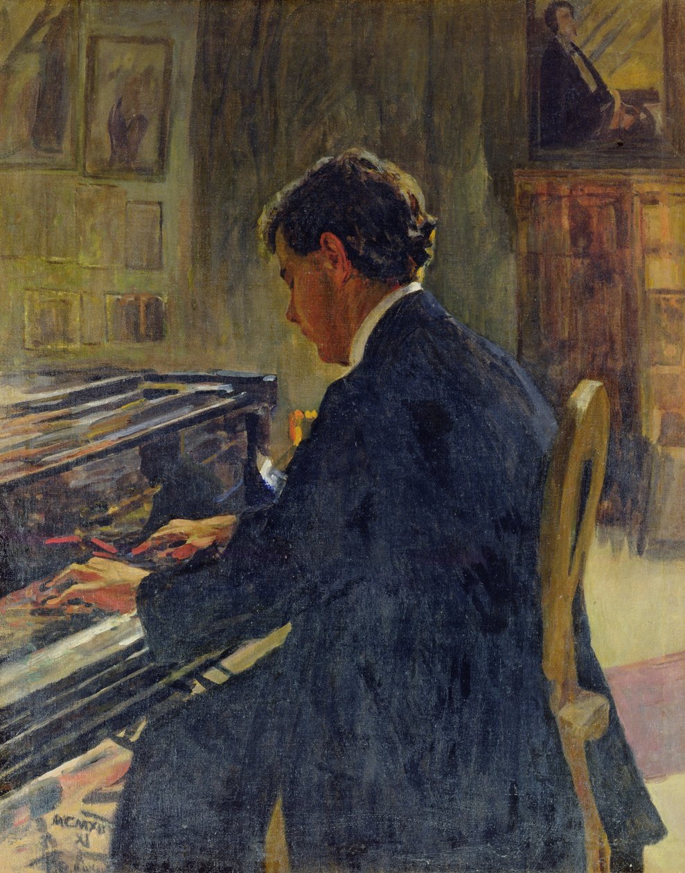 Portrét Josepha Hofmana, 1912 od Jan Franzevich Cioglinsky