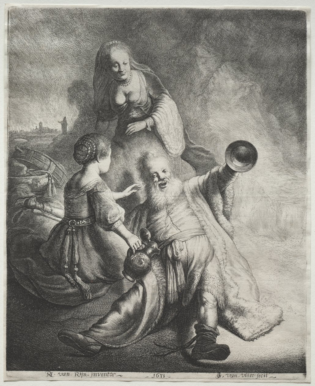 Lot a jeho dcery od Jan Georg van Vliet