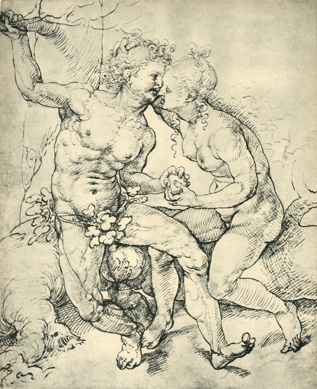 Adam a Eva, 1520-1525, 1943. od Jan Gossaert